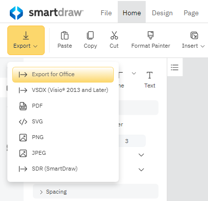 Export your flowchart to Office