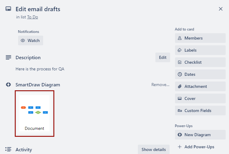 Saved diagrams